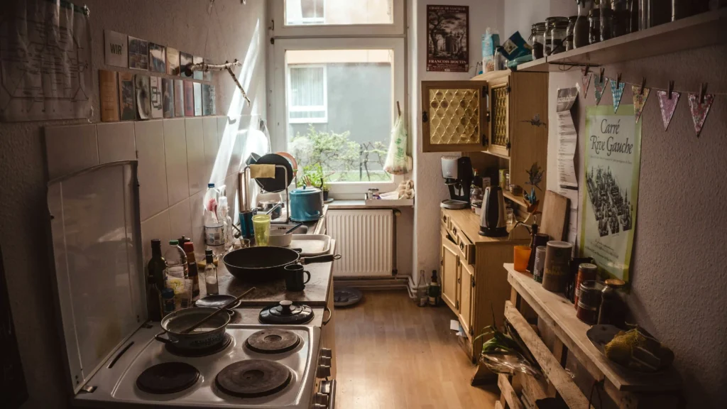 Keuken uitzet op kamers
