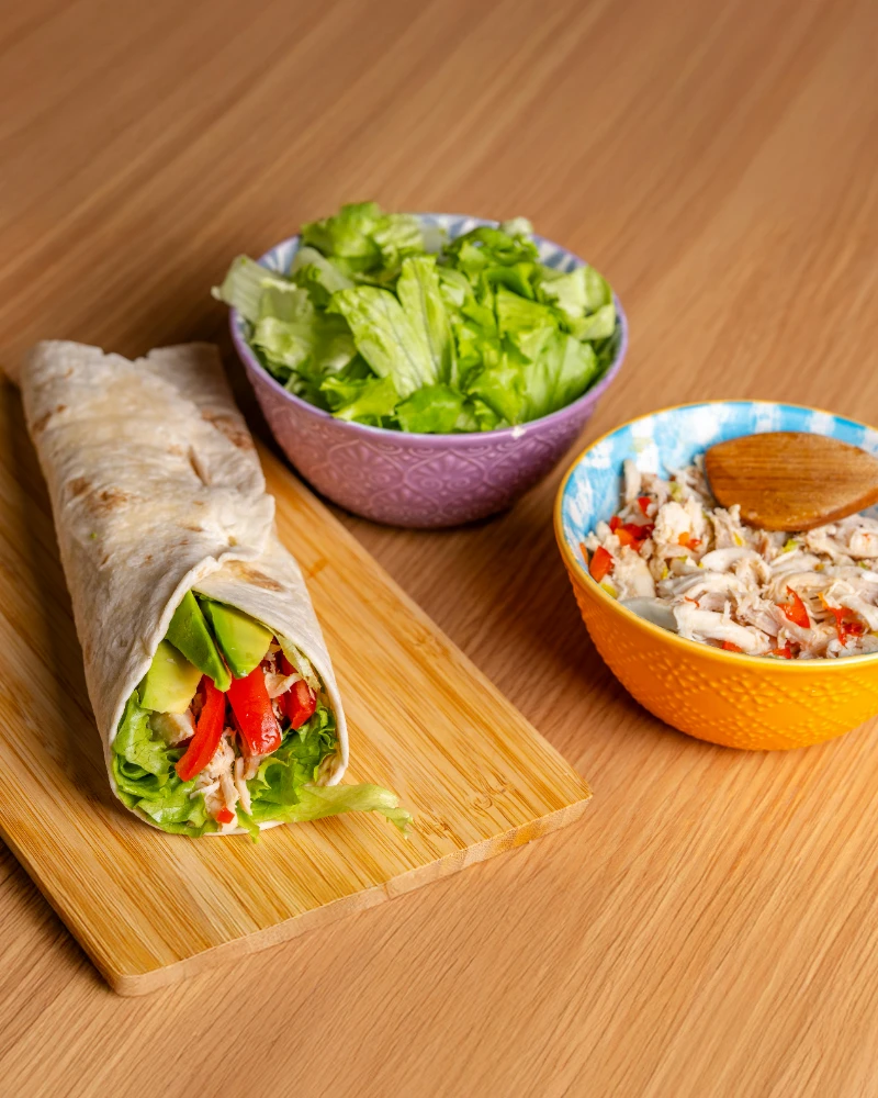 Snelle maaltijden wraps met kip